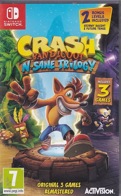 Crash Bandicoot N Sane Trilogy - Nintendo Switch spil (A Grade) (Genbrug)
